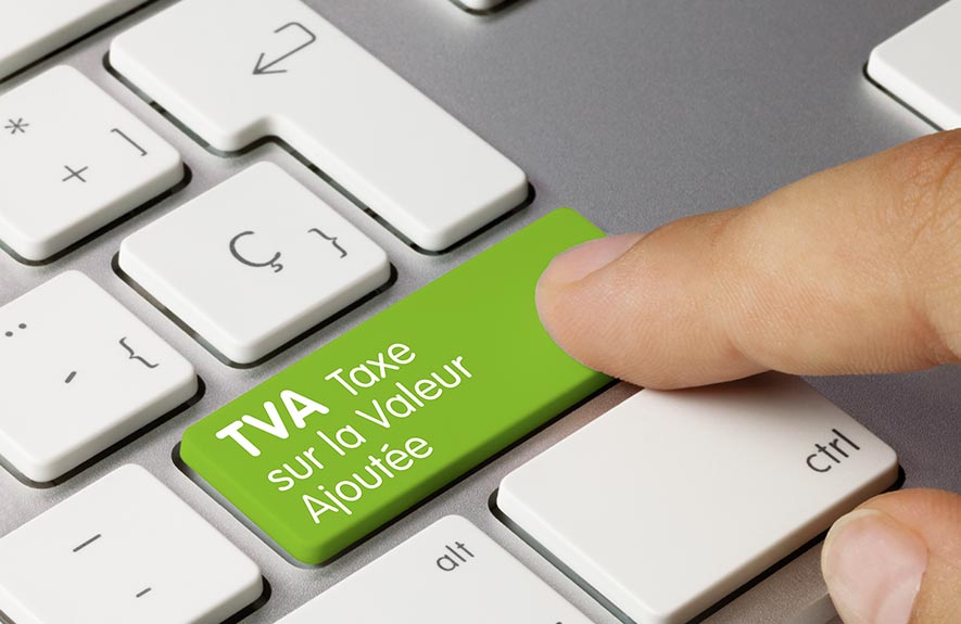 Clavier ordinateur avec touche TVA (Taxe sur la Valeur Ajoutée)