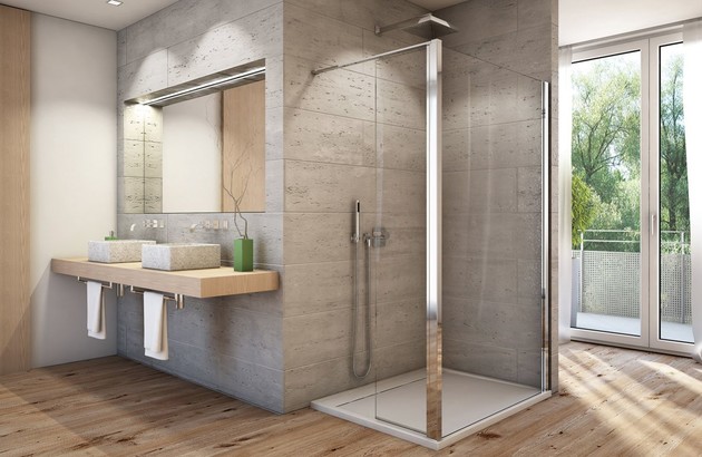 Porte coulissante de douche TOPF2 de SanSwiss