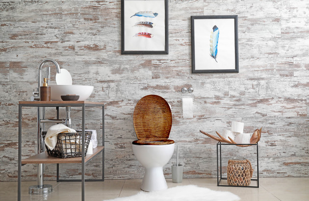 Abattant WC Olfa décor chêne rustique mat