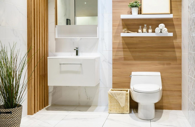 Carrelage WC : deco toilette avec panneau wc