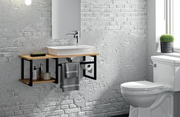 Meuble de rangement WC / toilettes ou salle de bain blanc