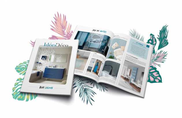 Magazine Idées Déco numéro Blue Lagoon réalisé par Espace Aubade