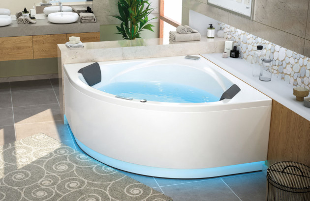 Hydromassage, whirlpool, airpool avec la baignoire balnéo Saphir IV de Grandform