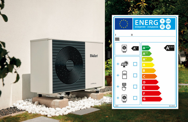 Pompe à chaleur air/eau avec étiquette énergétique