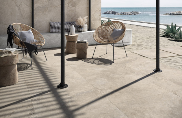 Ambiance Terrasse Stone Valley de Ceramiche Piemme