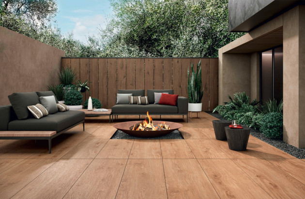 Ambiance Carrelage imitation parquet Terrasse Novabell Artwood