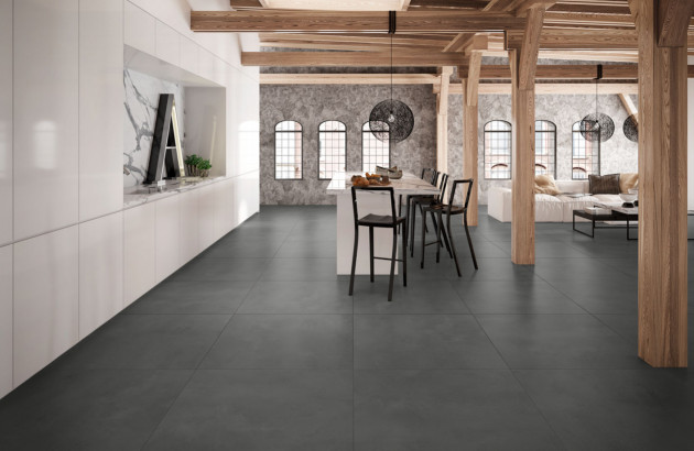 Carreaux gris xxl de la collection Globe de Pavigres