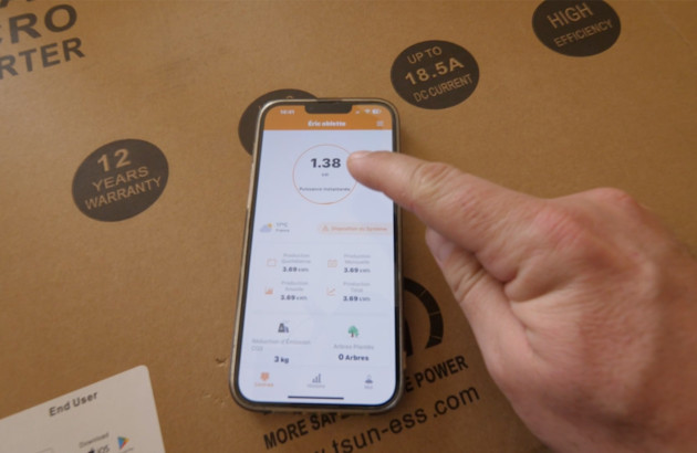 application de suivi des performances électriques photovoltaïque