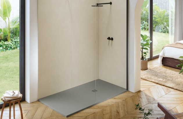 Receveur de douche extra plat dans une salle de bains