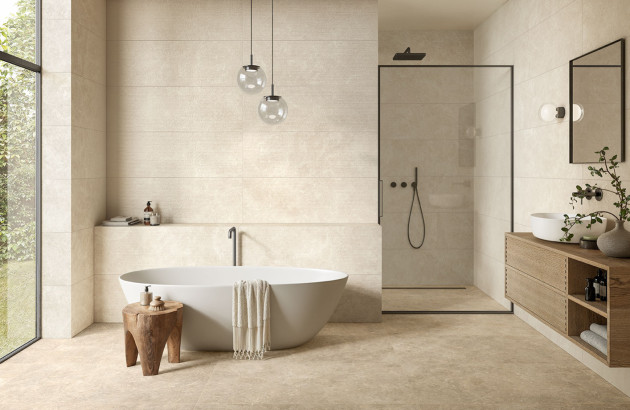 carrelage effet béton xxl salle de bain