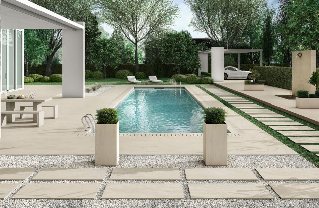 Carrelage extérieur grand format