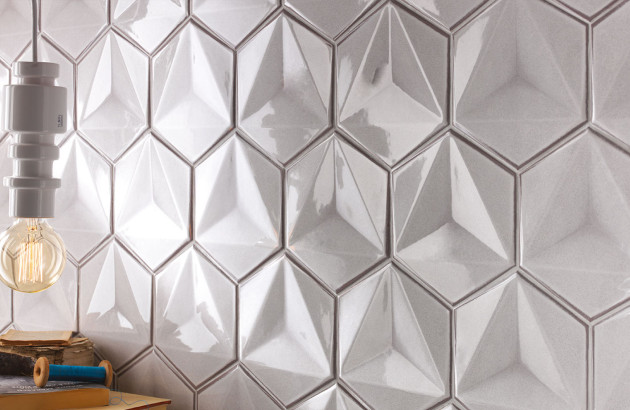 Carrelage hexagonal blanc design