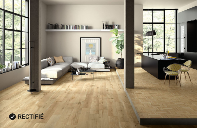 Carrelage rectifié imitation parquet modèle sherwood de Emil Ceramica