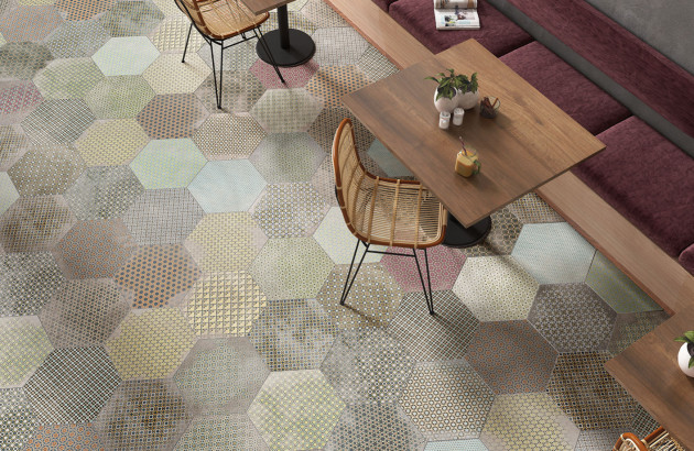 Carrelage hexagonal Lisbonne Pavigrès