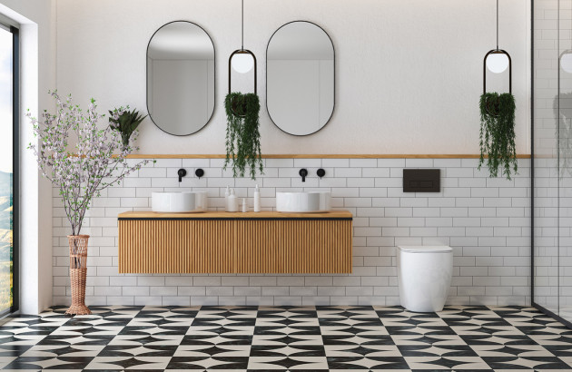 carrelage metro pour un style noir & blanc surprenant