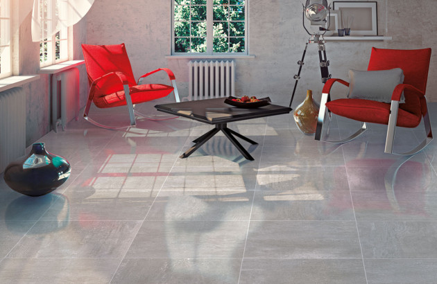 Carrelage poli brillant