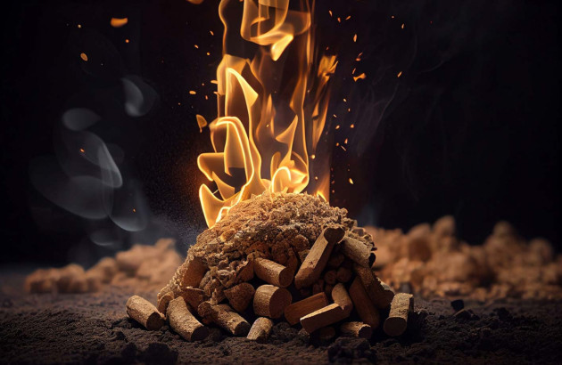 Combustion des granulés de bois dans un poêle