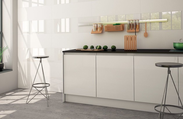Crédence de cuisine blanc pour une déco moderne