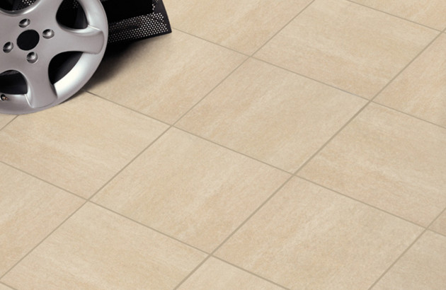 Carrelage sol intérieur beige pour garage