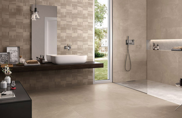 Salle de bains beige