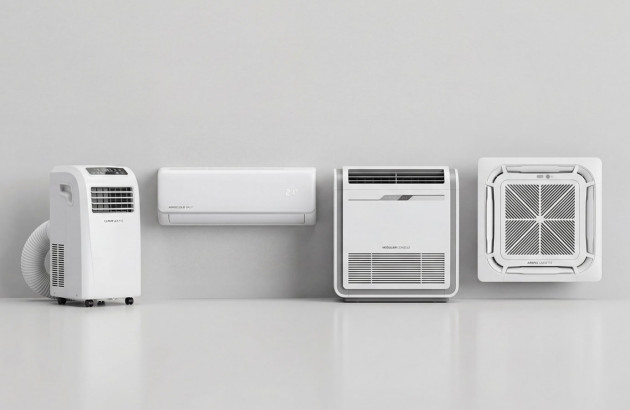 Comparatif des différents types de climatiseurs pour appartement : mobile, mural et cassette