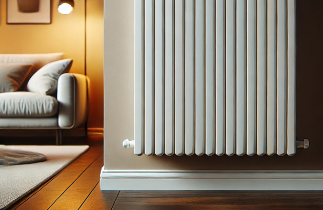 Radiateur suspendu au mur