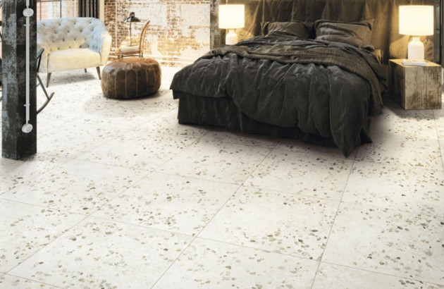 Carrelage effet terrazzo modèle Murano de chez Desvres