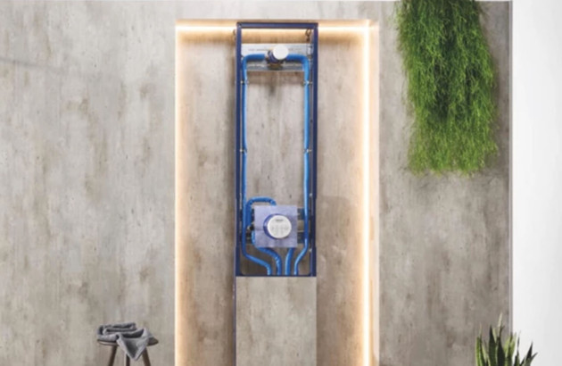 photographie d'un mécanisme de douche recyclante