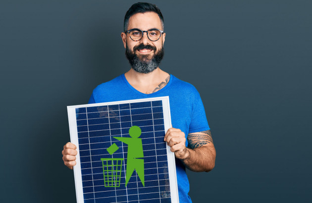 Les éléments recyclés des panneaux solaires