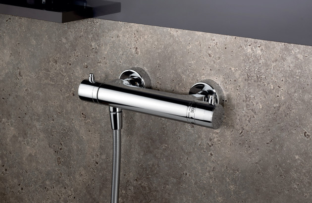 mitigeur thermostatique de douche chromé