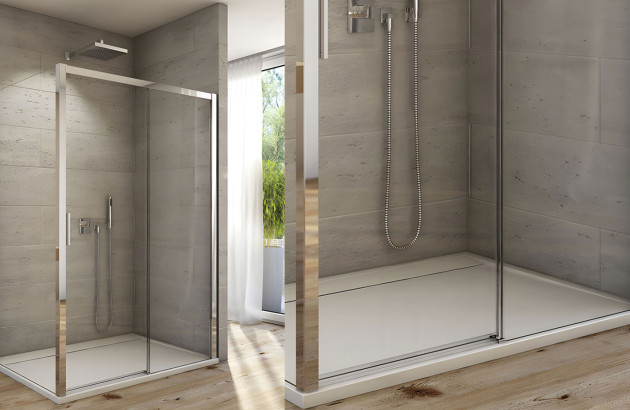 Visuel de porte de douche parfaitement propre