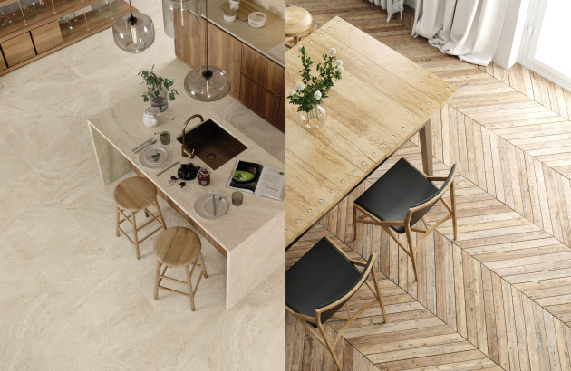 Salon avec du carrelage vs salon avec du parquet