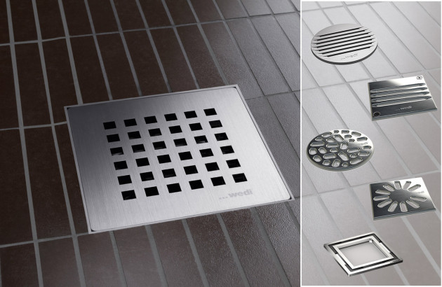 Variétés de grilles d'évacuation de douche et de couvertures