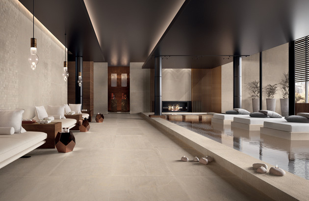 carrelage Stoneone de Marca Corona dans un spa