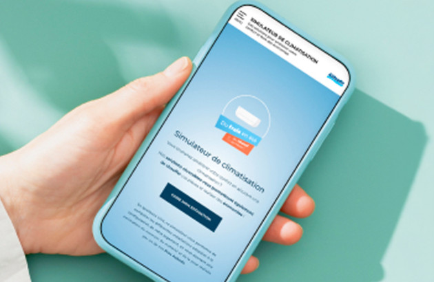 Simulation de climatisation sur smartphone pour estimer le prix et choisir un système adapté à son logement.