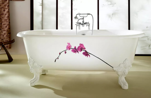 Baignoire îlot en fonte Cleo