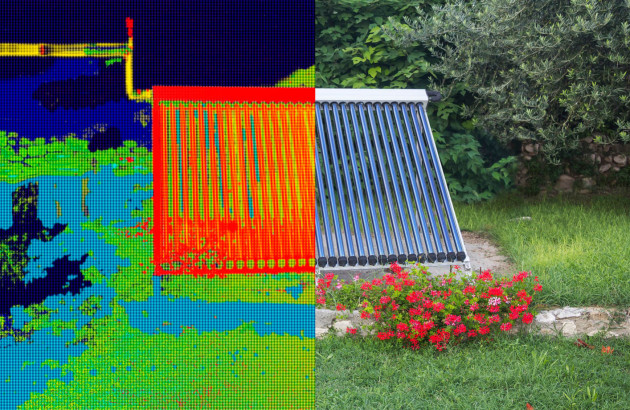 Absorption chaleur par le capteur solaire à tubes
