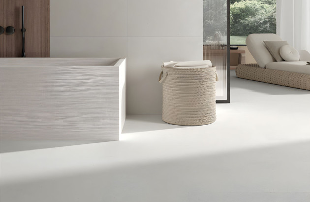 Carrelage blanc mat