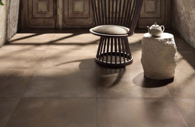 Carrelage mat beige sombre maison de campagne
