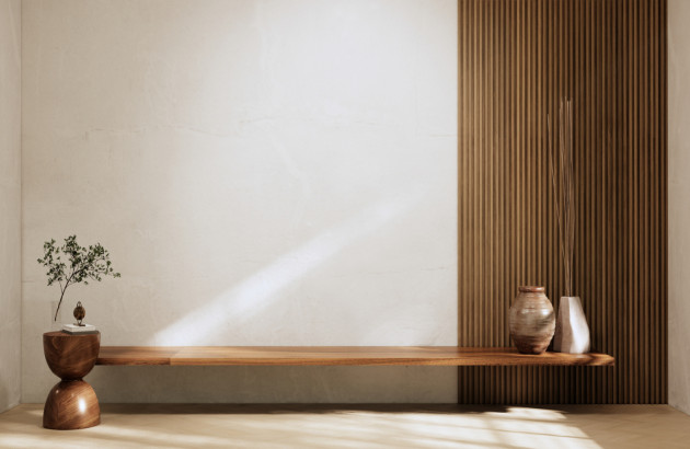 Mur d'accent en bois