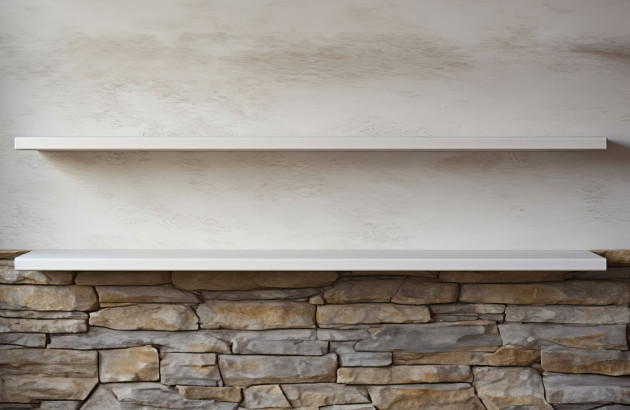 Tablettes blanches design pour rangement