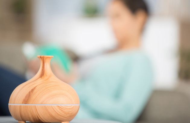 Diffuseur d'huile à chaleur douce en fonctionnement dans une maison