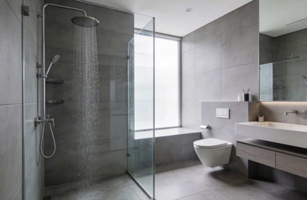 Exemple de douche à l’italienne dans une salle de bains contemporaine