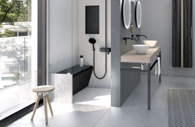 Douche italienne ou receveur extra-plat en pierre quartz ? Comparaison