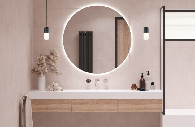 Barre Lumineuse LED Pour Miroir De Salle De Bain - Chromé, Réglable 240°, Interrupteur à Tirette - Tailles 46, 56, 66 Cm
