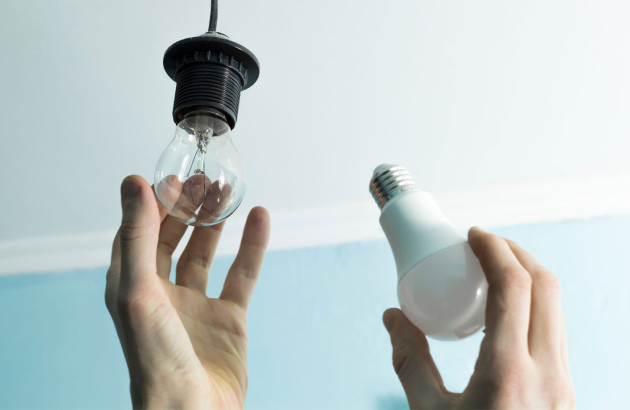 Changement d'une ampoule par une ampoule led