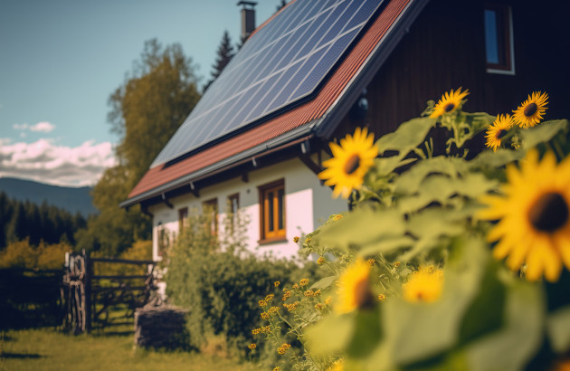 Maison isolée autonome avec un kit photovoltaïque