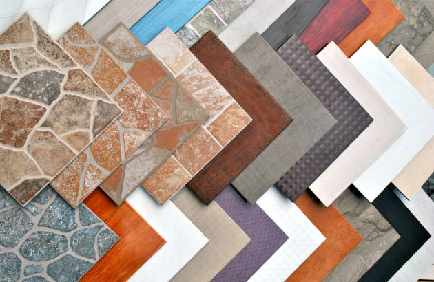 Carreaux de carrelage dans différents materiaux