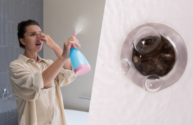 bonde de douche bouchée et mauvaises odeurs