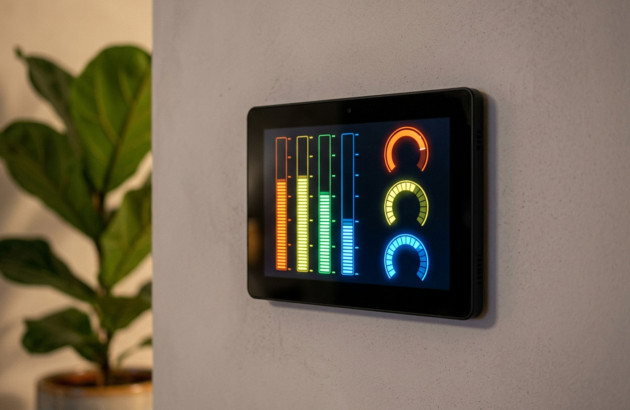 Thermostat connecté affichant la gestion intelligente de la consommation énergétique domestique
